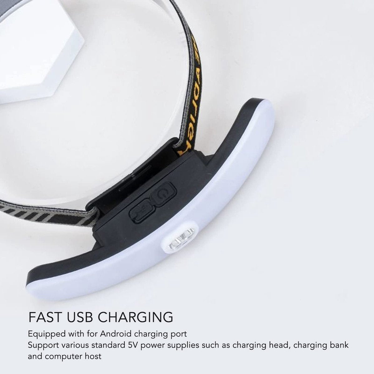 Headlamp LED Rechargeable - Headlight - COB Headlamp - 6 Light Modes - USB Rechargeable - Headlamp Flashlight - Suitable for Fishing and Running