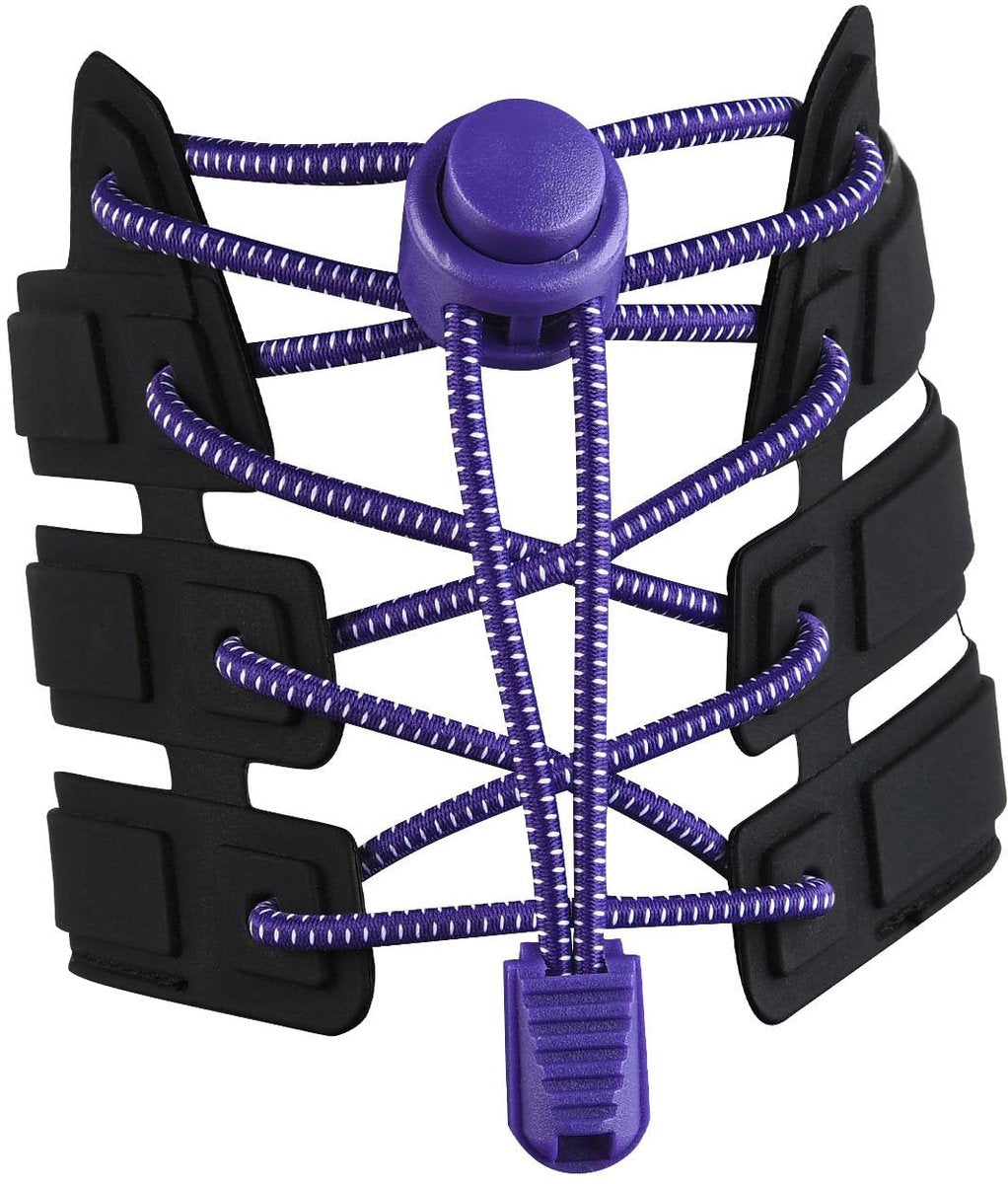 Sneaker Laces 120CM suitable for Sneakers - Elastic laces without a knot - Suitable for students and adults - With strong buckle and quick-release function (Purple)