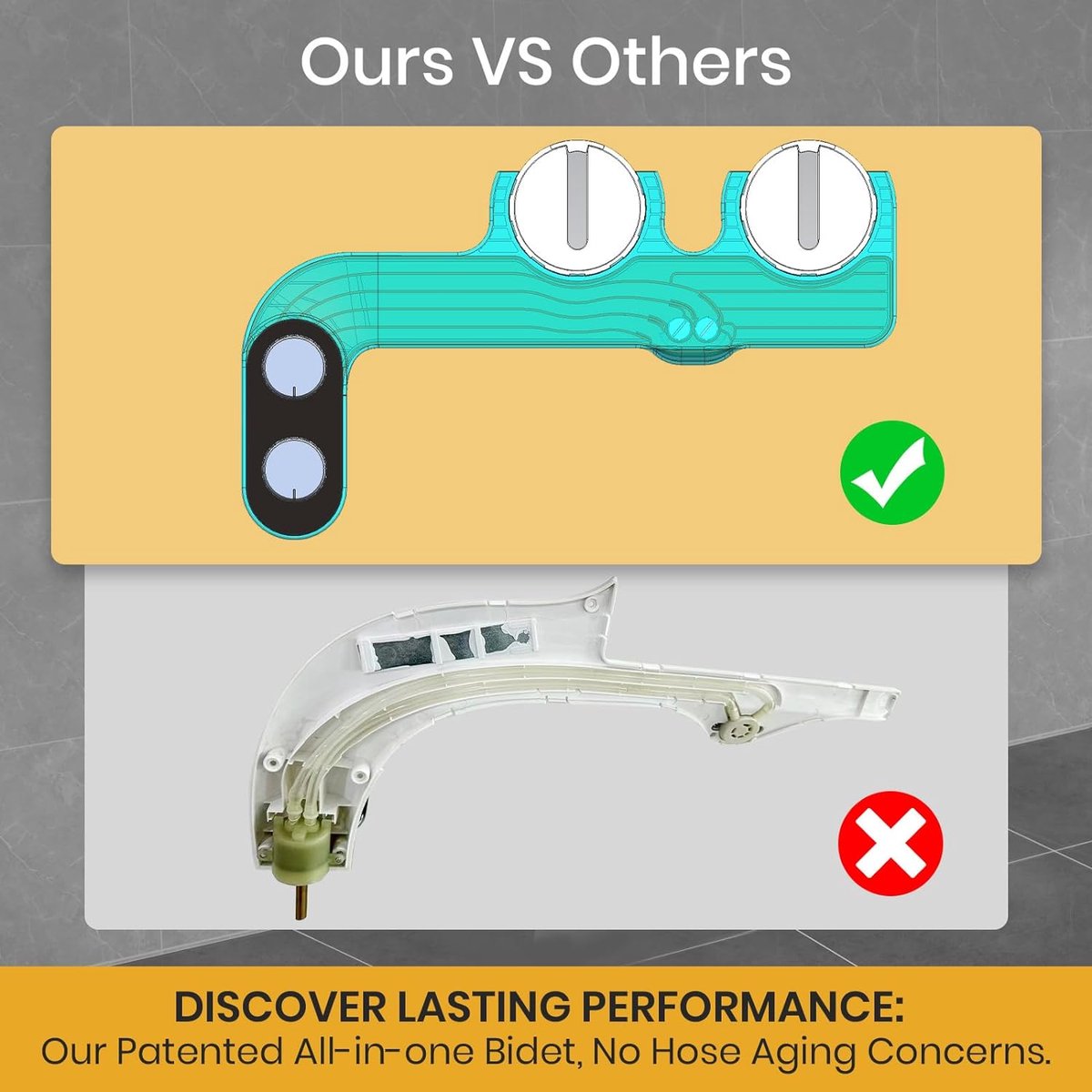 bidet - Toilet bidet | With 2 spray heads - Self-cleaning bidet spray - Adjustable water pressure - Toilet bidet attachment - Comes with a bidet installation video