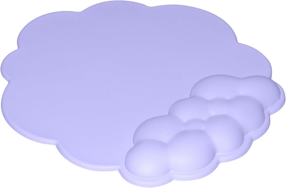 Mouse Pad - Mouse Pad with Wrist Rest - Ergonomic Mouse Pad - Mouse Pad with Leather Surface, Suitable for Computers, Laptops, Office, Home and Travel, with Non-Slip Bottom - Purple