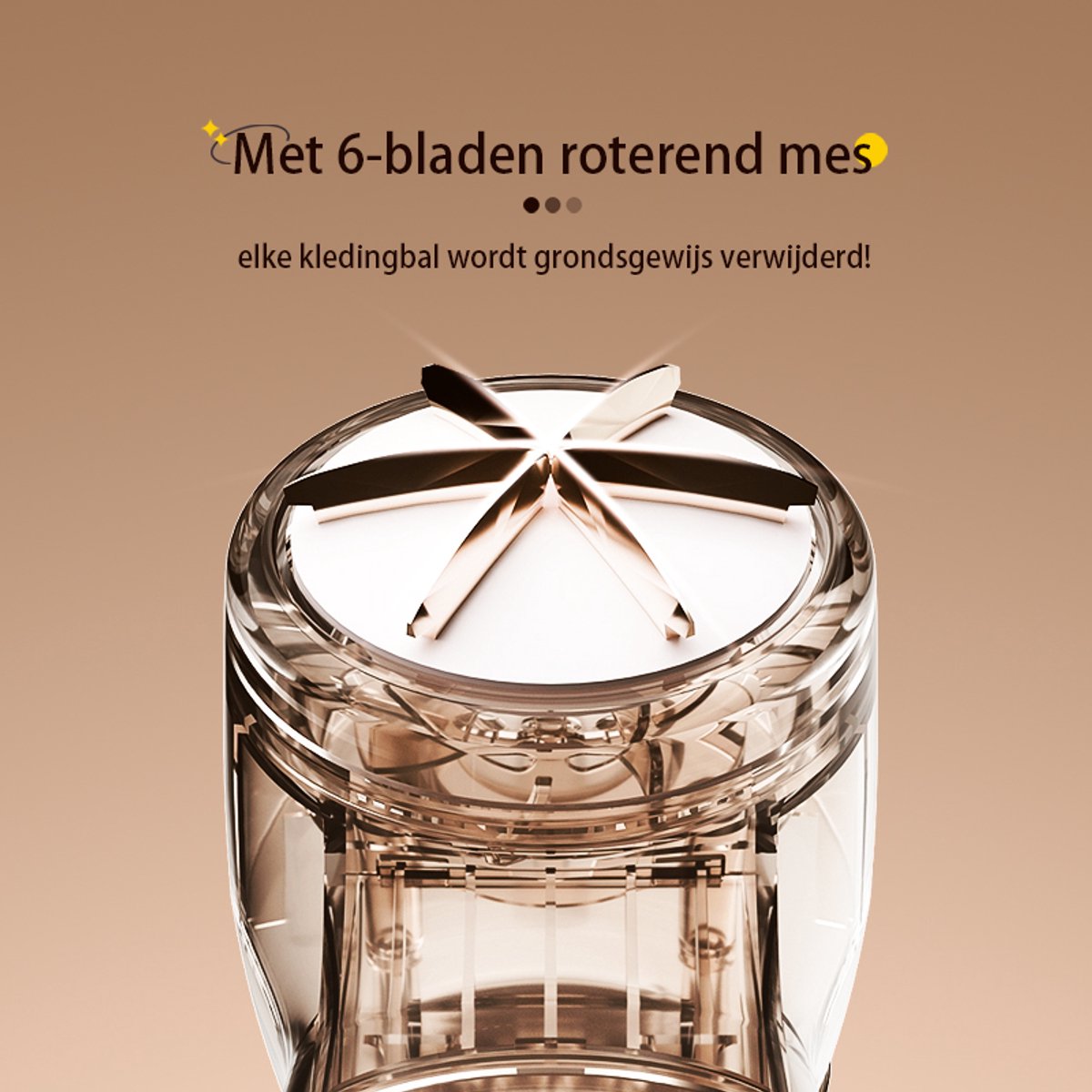 Rechargeable Lint Remover with Display - Lint Remover - Suction and Shave Function - Lint Remover - Type-C Charging - 3 Working Modes & 6-Blade System - Purple