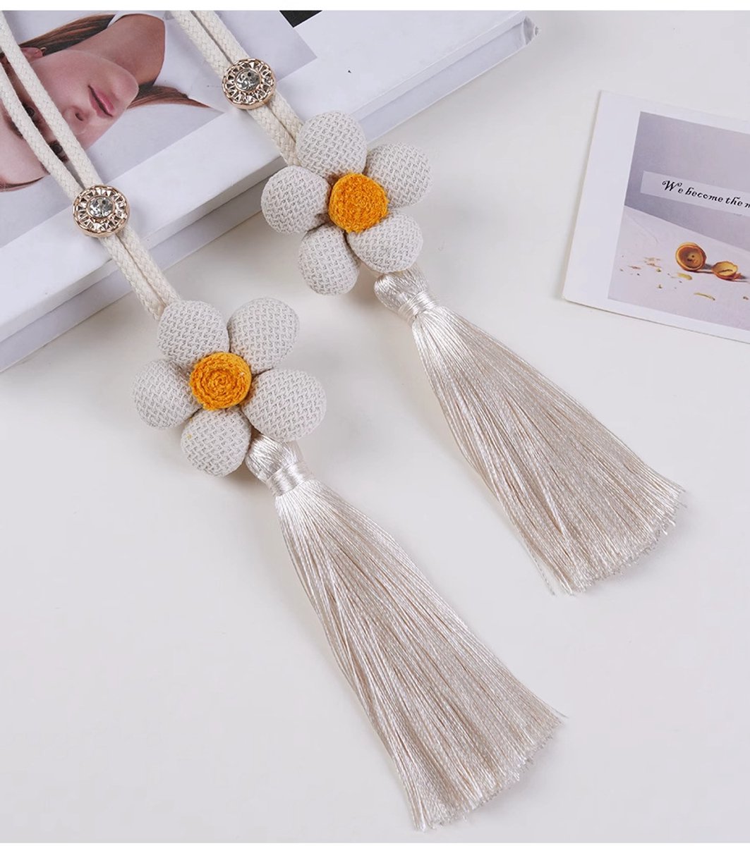 Curtain Holder - Curtain Tie Rope - Curtain Tie Back - Curtain Decoration - Home Decoration - Curtain Accessories - 2 Pieces - White