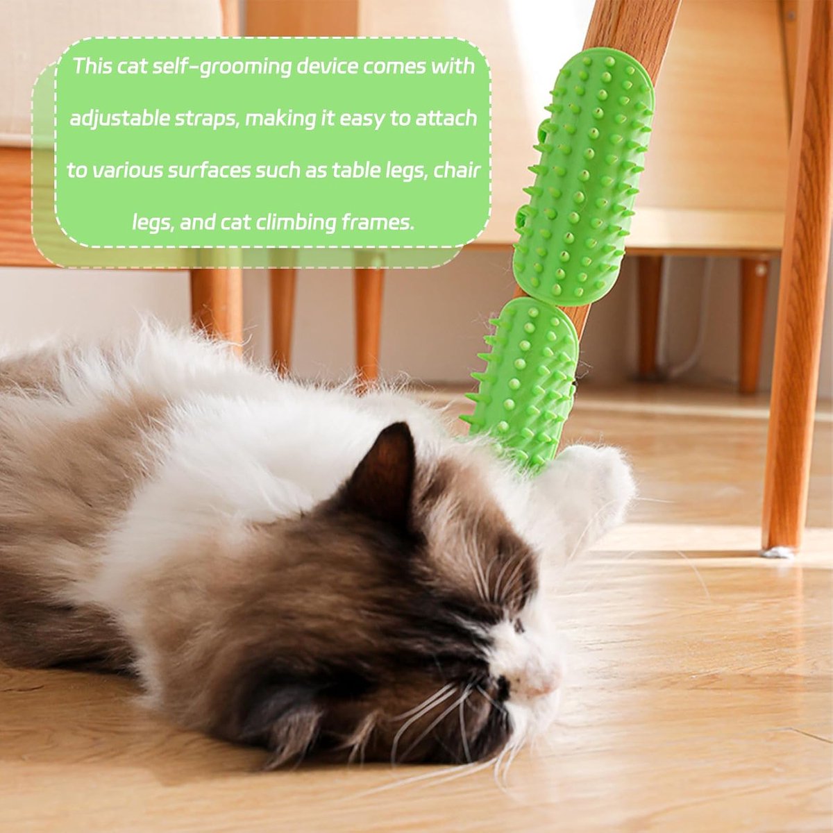 Cat Toys - Set of 4 - Scratching Post - Cat Comb - Made of Silicone - Reduces flying hair, scratching and itching - An excellent gift for cat lovers to give to their beloved pets.