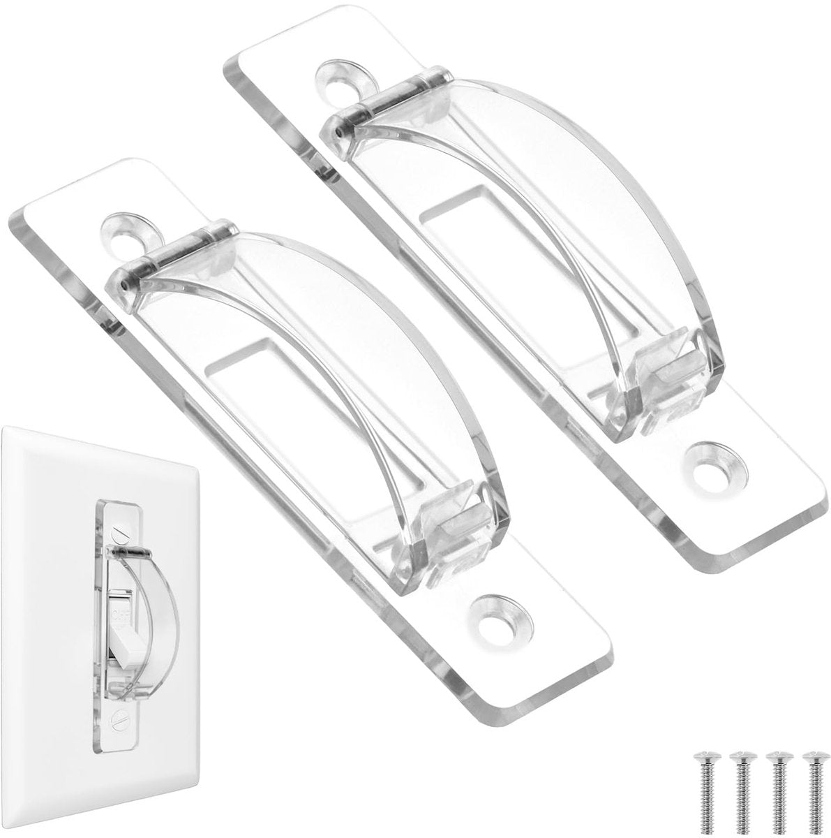 Switch Protection Cover - 2 Pieces - Tamper-Proof Lamp - Switch Protection Cover - Toggle Switch - Prevents Unintended Use