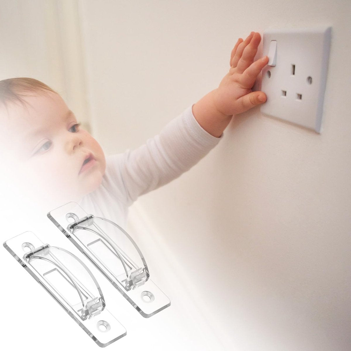 Switch Protection Cover - 2 Pieces - Tamper-Proof Lamp - Switch Protection Cover - Toggle Switch - Prevents Unintended Use