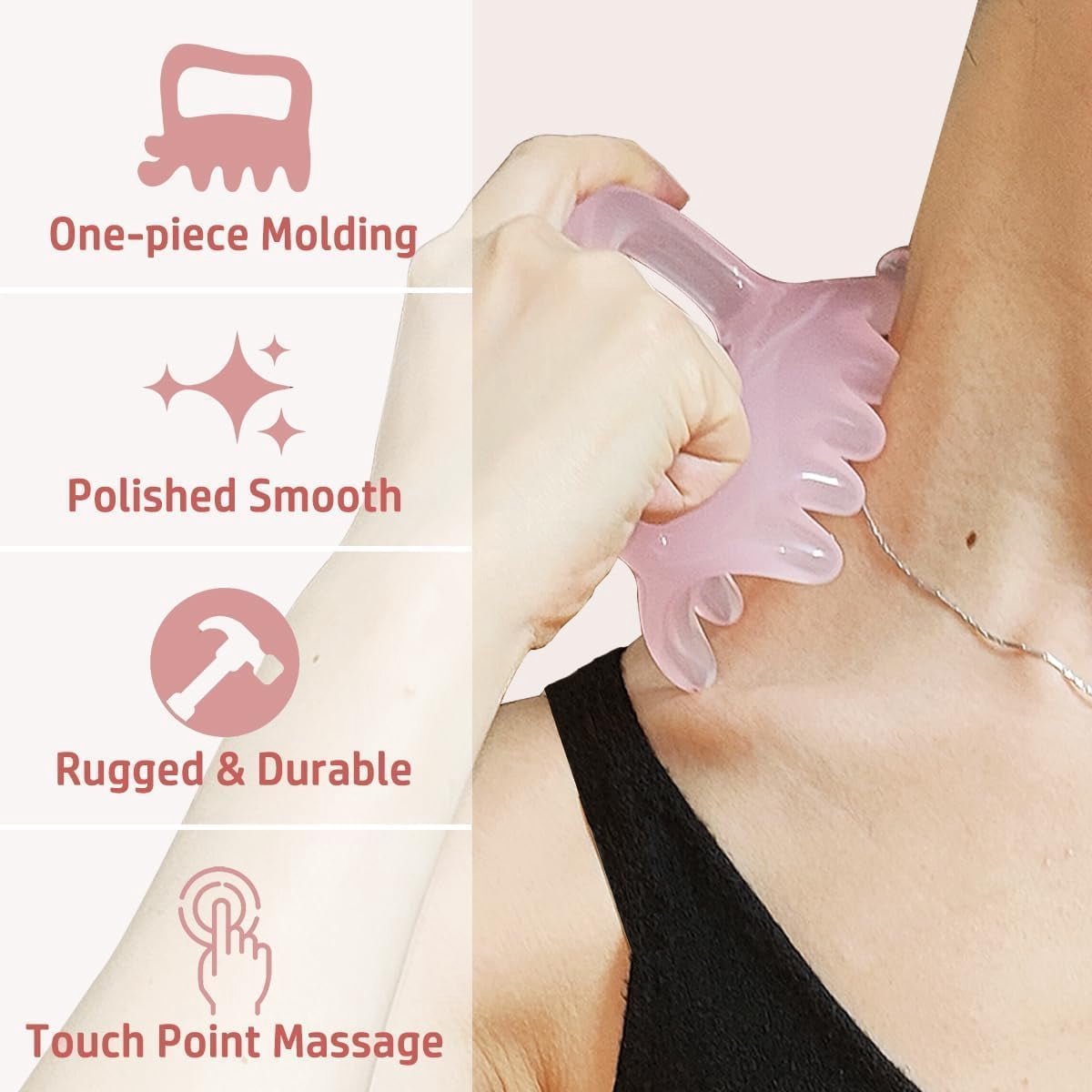 Massage Tool - Myofascial Release - Relieves Tension - Pink