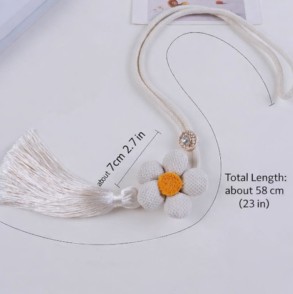 Curtain Holder - Curtain Tie Rope - Curtain Tie Back - Curtain Decoration - Home Decoration - Curtain Accessories - 2 Pieces - Yellow