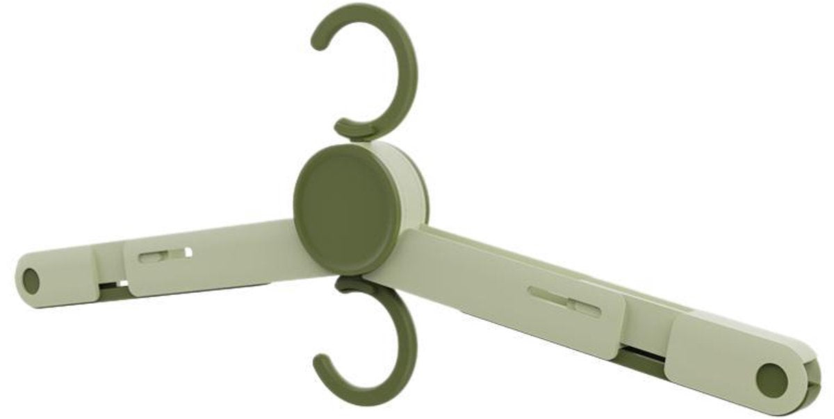 Clothes Rack - 5 pieces - Foldable clothes rack - Travel clothes rack - Shoe rack - Travel accessories - Suitable for camping, traveling and business trips (Vegetable)