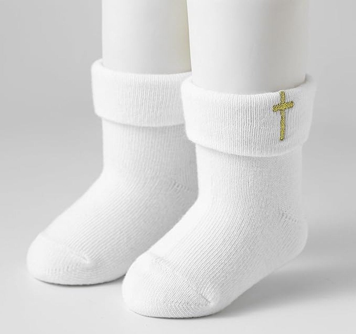 1 pair of baby socks - white cotton socks, suitable for both boys and girls - white - suitable for babies from 0-12 months