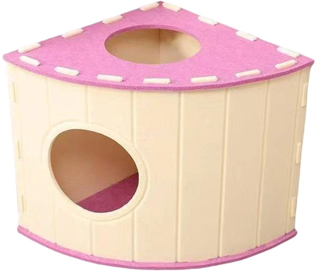 Cat House - Cat Basket - Cat Den - Felt-Shaped Cat Bed - Suitable for All Seasons - Warm | Scratch-Resistant - Pet Bed | Deep Sleeping Bed - Pink
