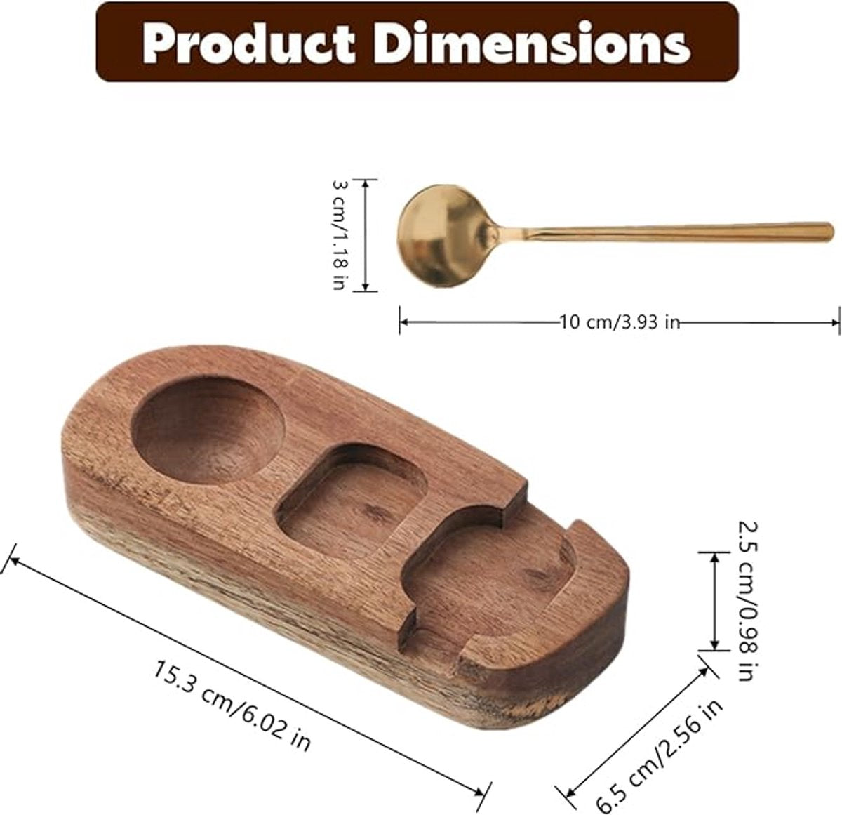 1 set - Wooden egg holder - with spoon - Stylish tray - Sturdy design - Suitable for breakfast, brunch, picnic and everyday use