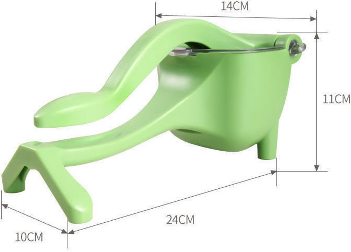 Manual Juicer - Fruit and Vegetable Juicers - Portable Multifunctional Lemon and Orange Juicer for Home Use - High Efficiency Juicing Appliance - Light Green