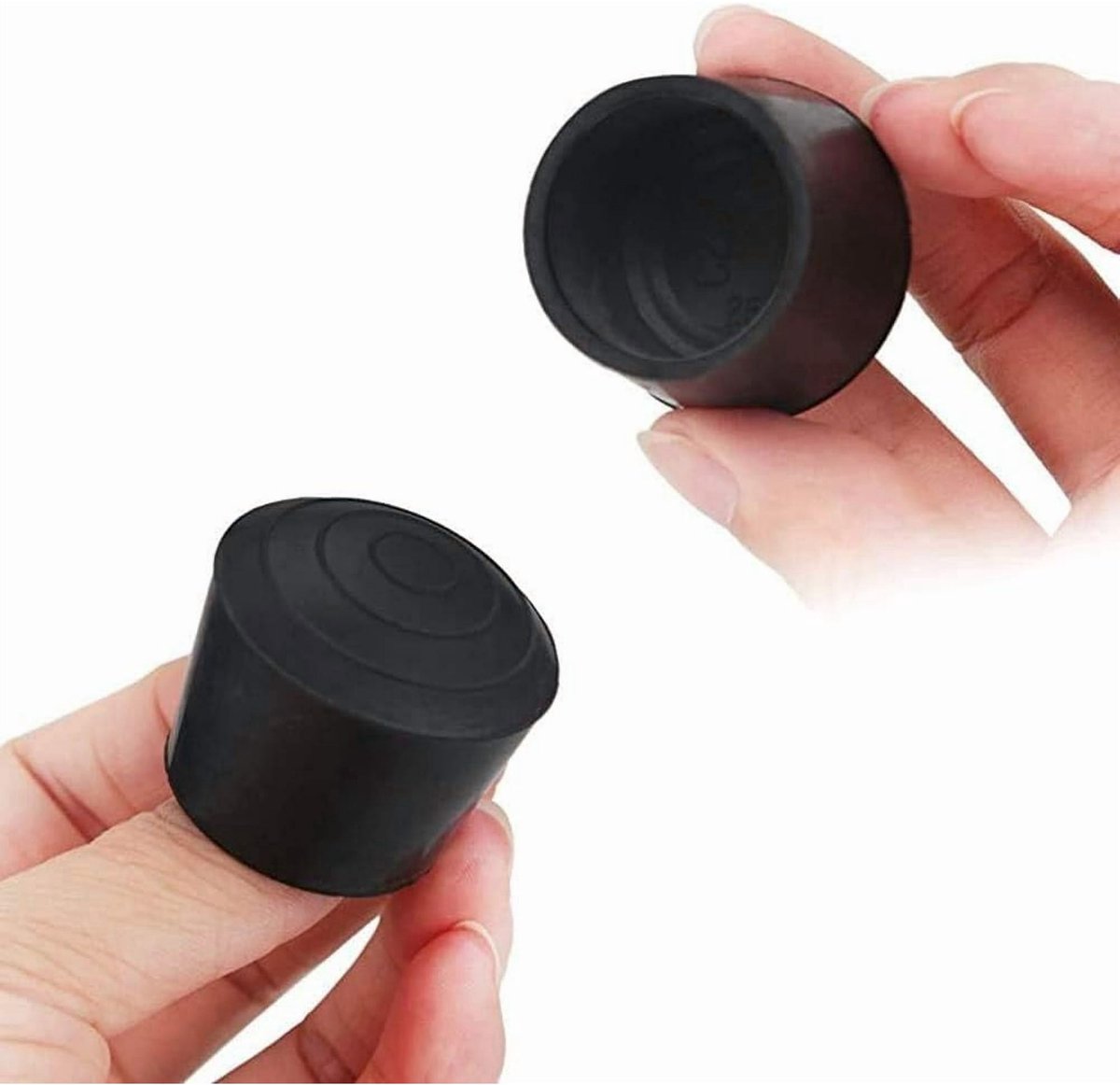 Chair Leg Covers - 12-Piece Rubber Chair Leg Covers - Chair Covers - 1 Inch Chair Leg Covers - Black