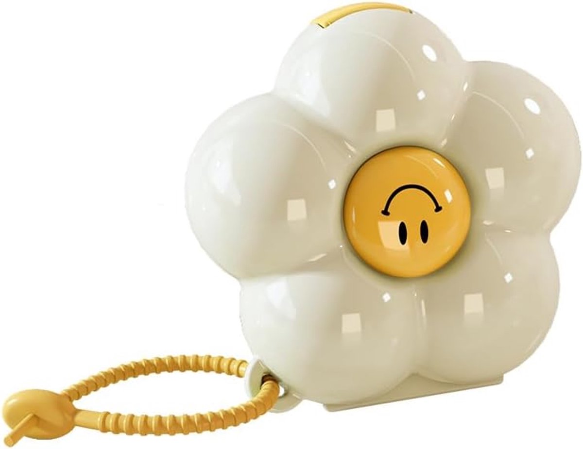 Mini Pill Box - Portable Jewelry Box - Flower-Shaped Storage Box - For storing small accessories - Suitable for boys and girls (White)