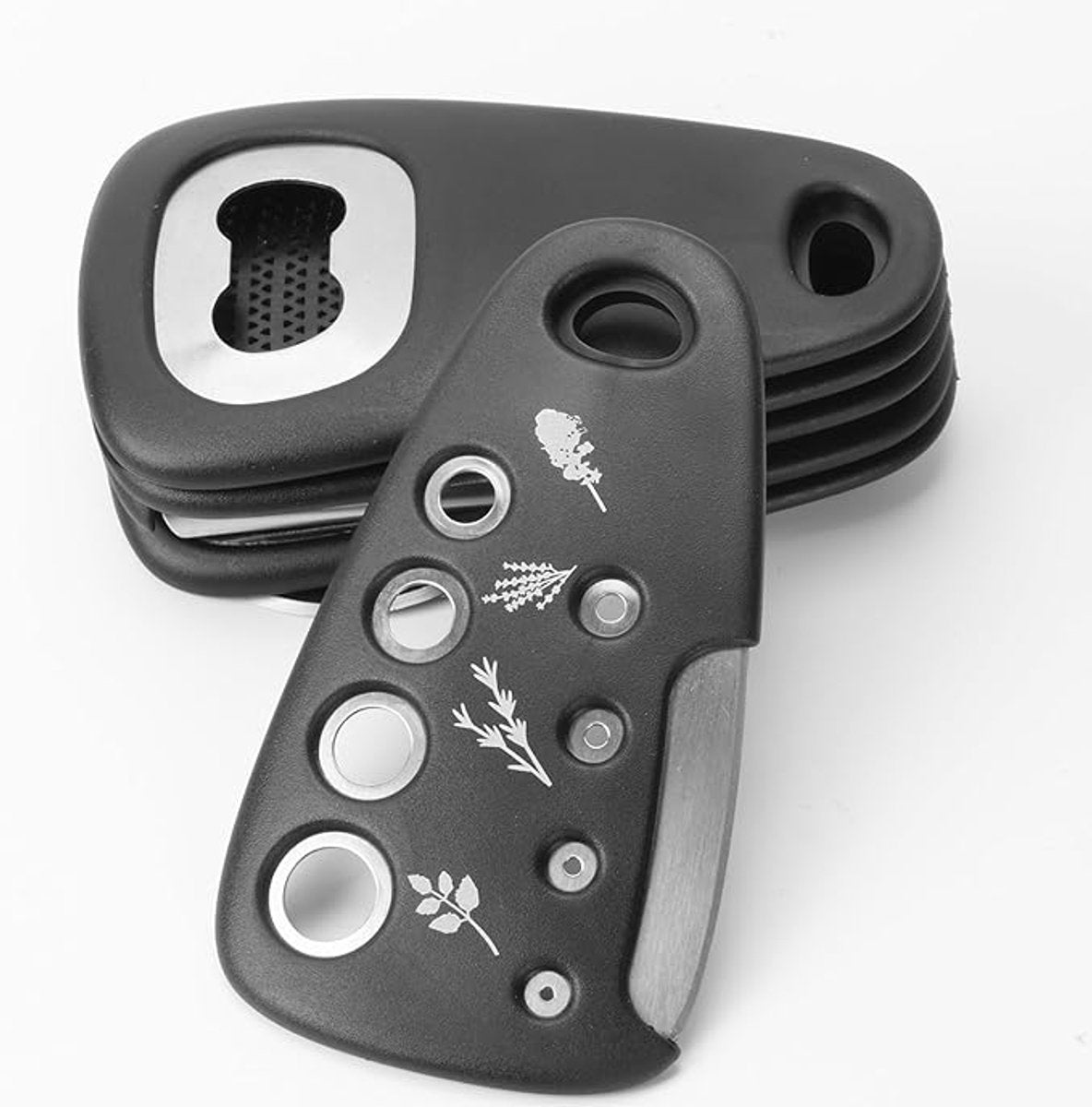 Kitchen Tools - Set of 6 - Stainless Steel Slicer - Includes Cheese Grater, Bottle Opener, Fruit and Vegetable Peeler and Pizza Cutter - Professional Cooking Utensils