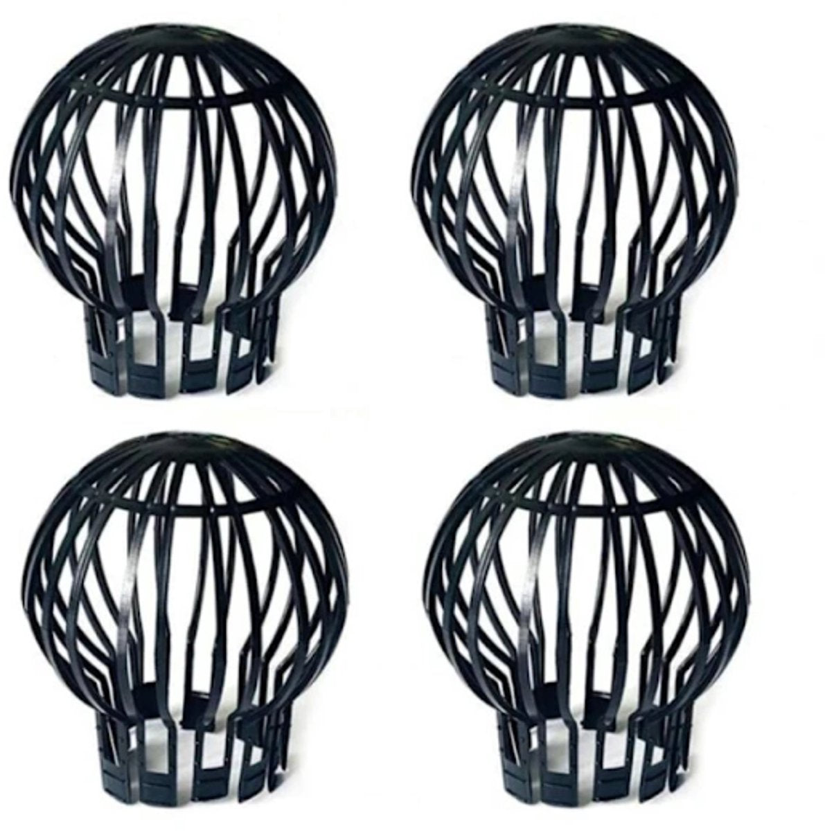 Pack of 4 - Plastic Drain Guards - Prevents drain pipes from becoming clogged by leaves, moss, mud, sludge, silt, balls and other debris.