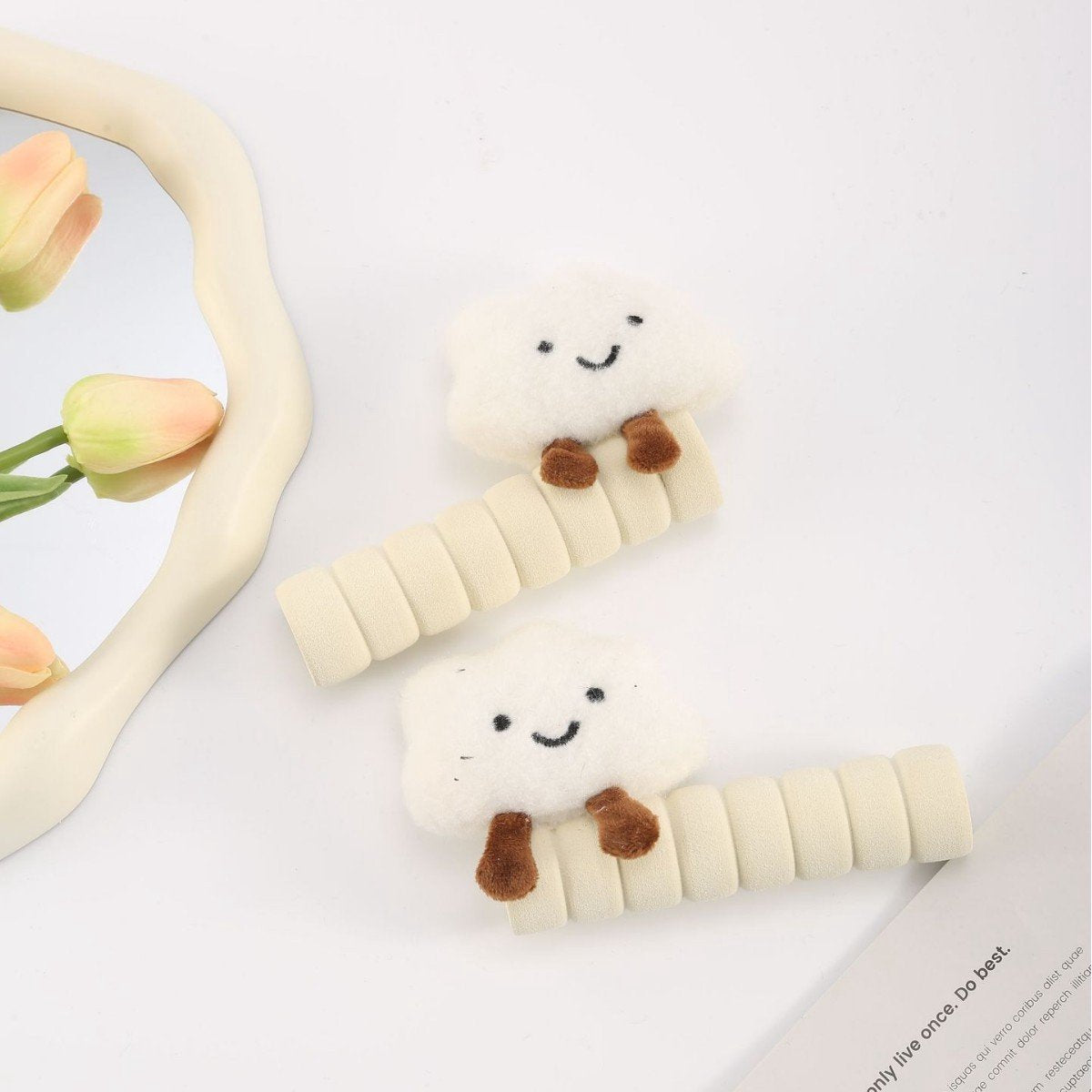 Protective Cover - Set of Two - Cute Cloud-Shaped Door Handle Gloves - Decorative Door Handle Protector Cover - Door Accessories (Blue)