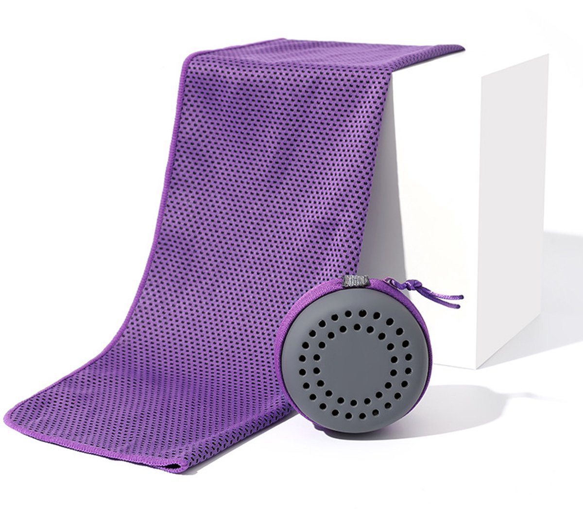 Cooling Towel for Summer &amp; Sports - Quick-Drying &amp; Cooling - Quick-Drying Towels - Cooling Towels for Running - With Storage Box - 30x60 cm (Children) Purple