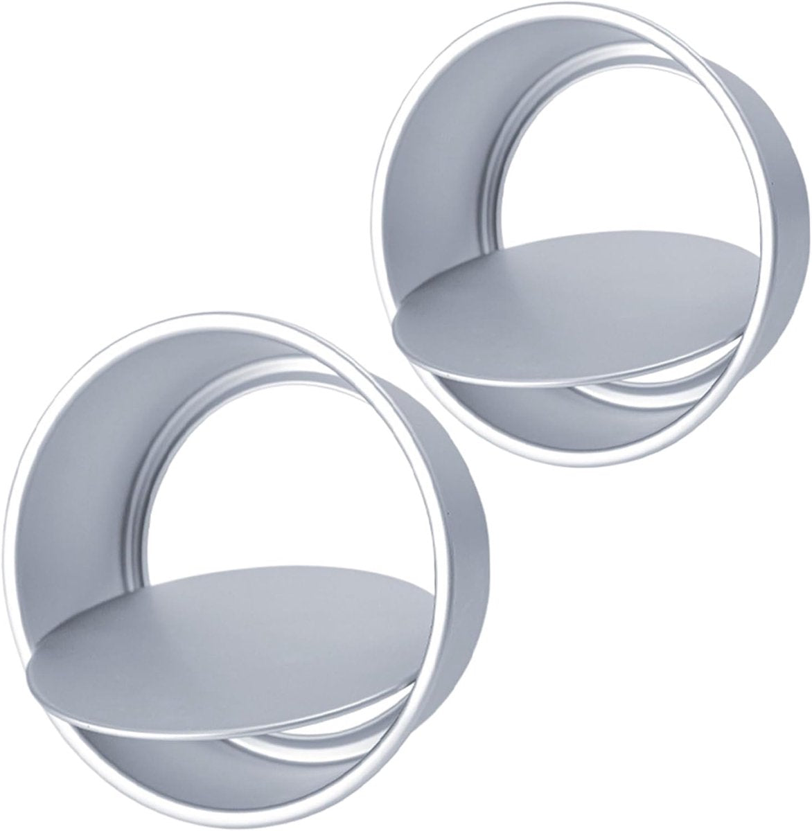 Cake Pans - 2-Piece Set - Round Cake Pans - Non-Stick Baking Pans - Aluminum Baking Pans 15cm and 20cm - Baking Pans with Removable Base - Round Pans - Baking Tools