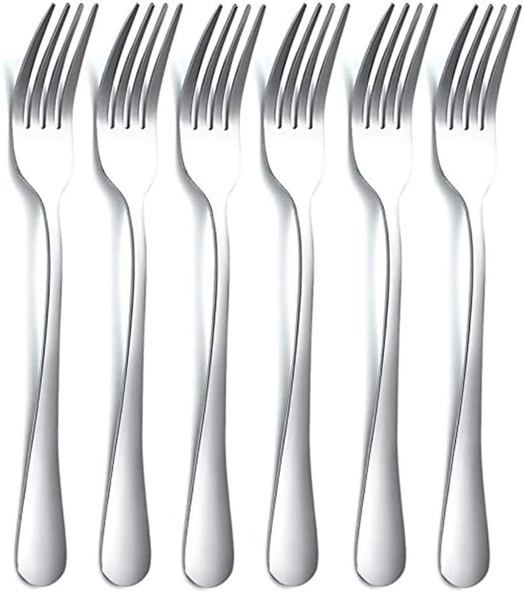 Cutlery Forks - 6 pieces - Stainless steel cutlery forks - Cutlery set - Suitable for Western dishes, desserts and coffee.