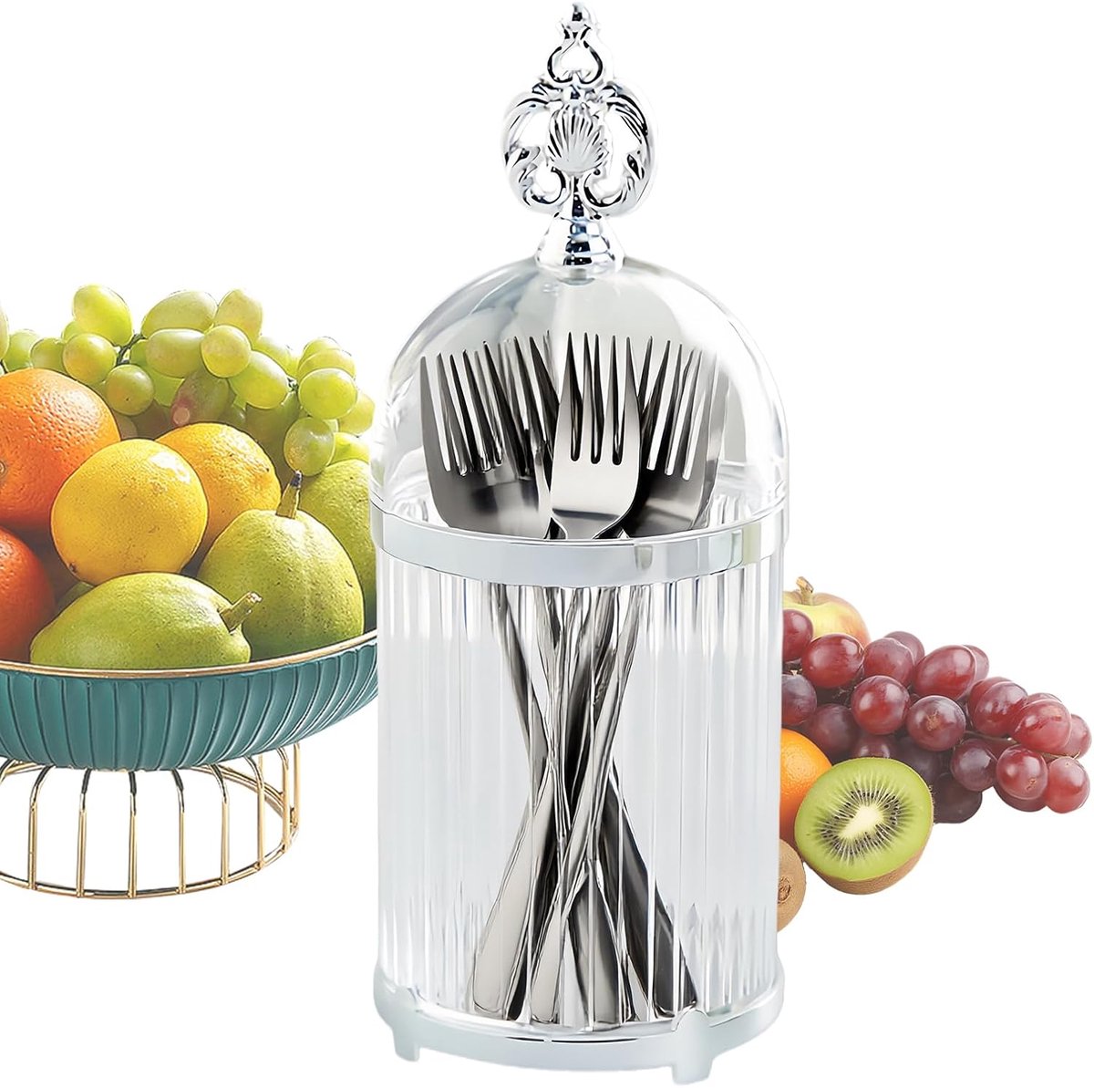 Cutlery basket - kitchen utensil storage rack - cutlery tray - cutlery holder - multifunctional storage unit, food container suitable for party kitchens, weddings and family picnics.