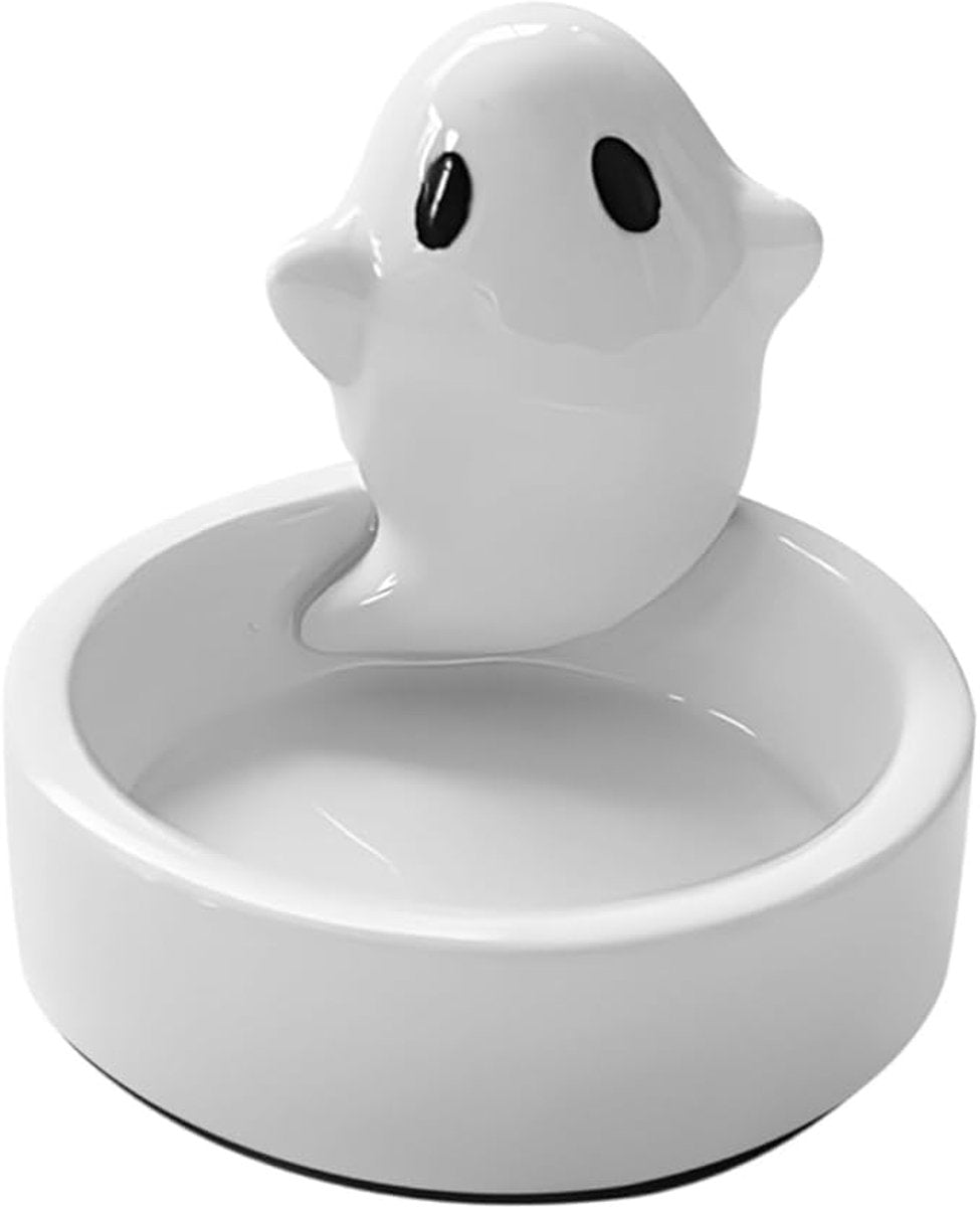 Candle Holder - 1-Piece - Ceramic Ghost Candle Holder - Cute Ghost Ornament - Birthday Gift - Desk Decoration