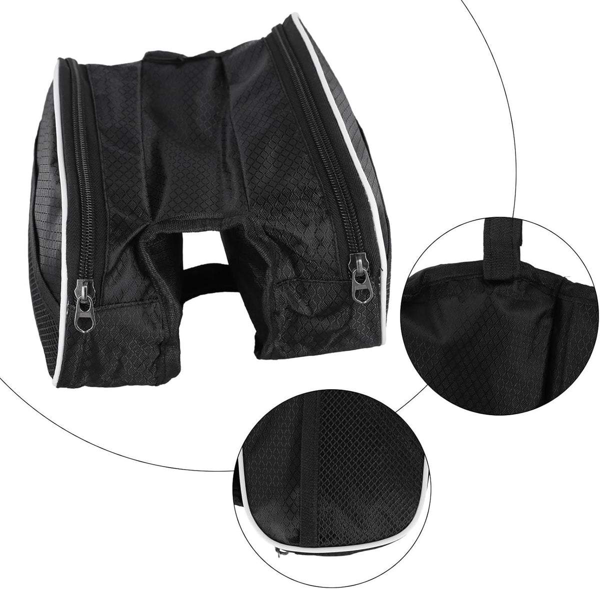 1pc Bike Handlebar Bag, Waterproof Bicycle Frame Handlebar Bag, Cycling Front Top Tube Pouch Pannier, Riding Equipment