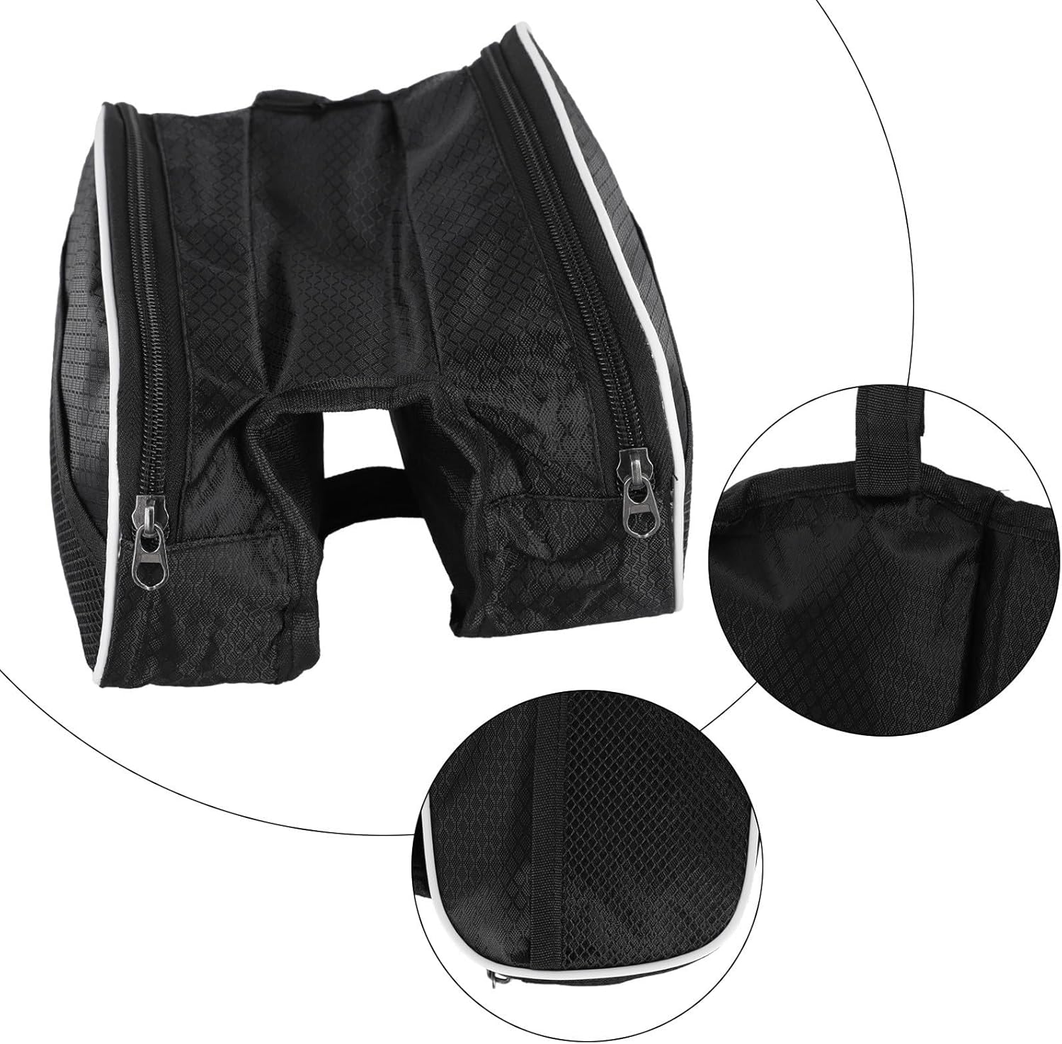 1pc Bike Handlebar Bag, Waterproof Bicycle Frame Handlebar Bag, Cycling Front Top Tube Pouch Pannier, Riding Equipment