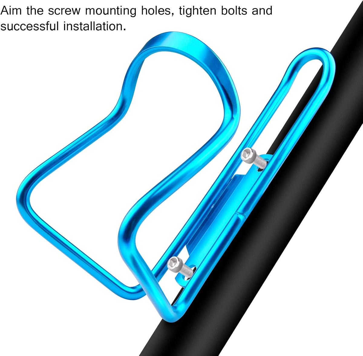1-Pack - Lightweight Aluminum - Water Bottle Cage for Outdoor Activities (Blue) - Bicycle Accessories