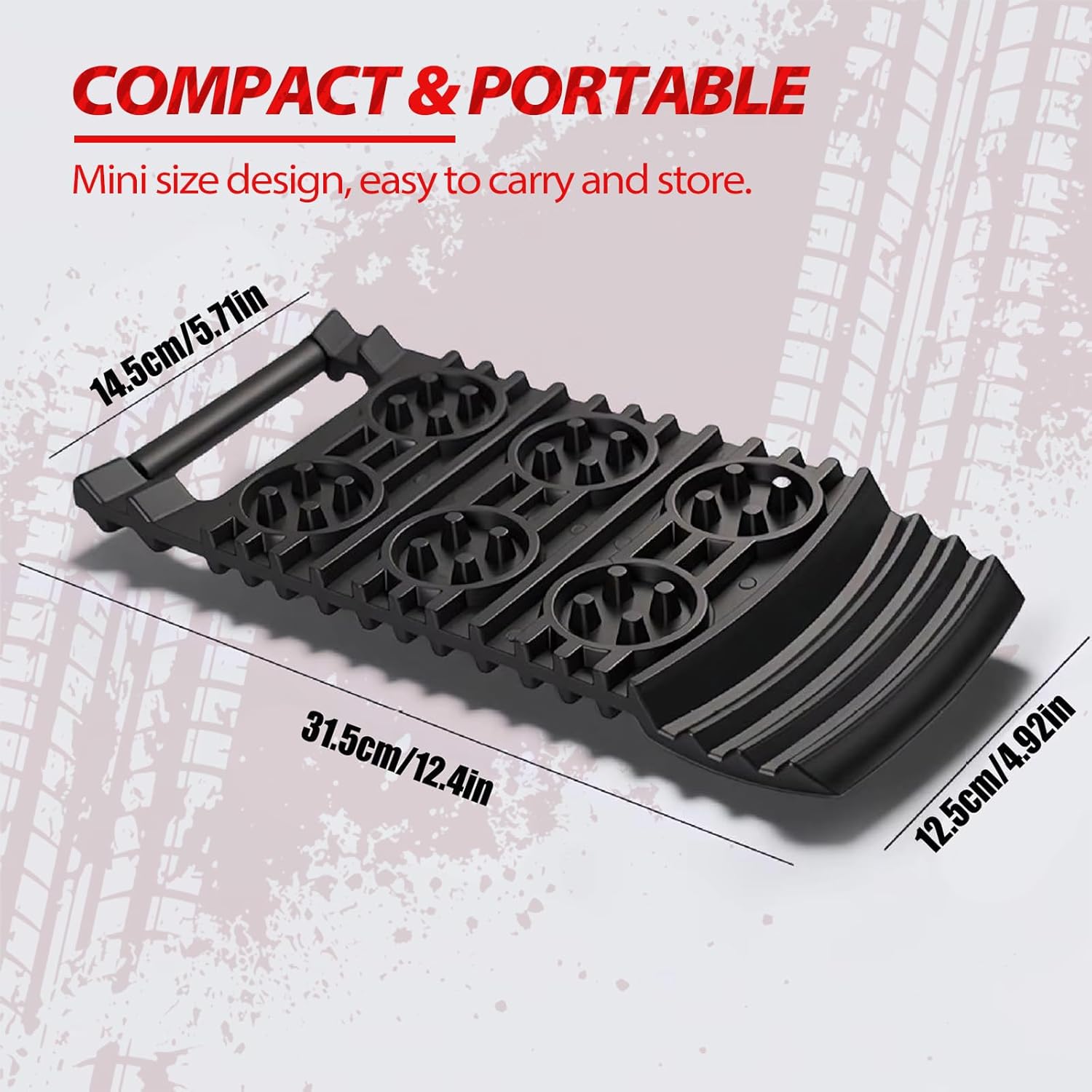 Off-Road Traction Plates | Pack of 2 - Portable emergency tool for extra grip on snow, ice, mud, and sand, suitable for cars, SUVs, ATVs, UTVs, and motorcycles.