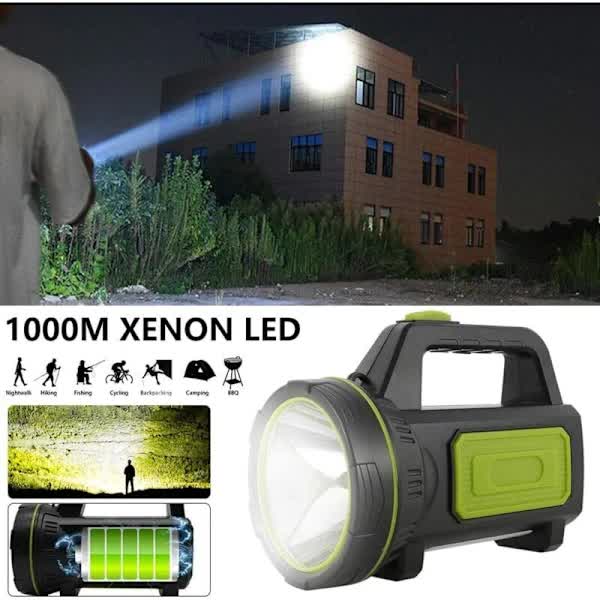 Ultra Powerful LED Flashlight 135000 Lumen USB Rechargeable 6000mAh Waterproof With Side Light for Emergency Hiking Camping Hunting