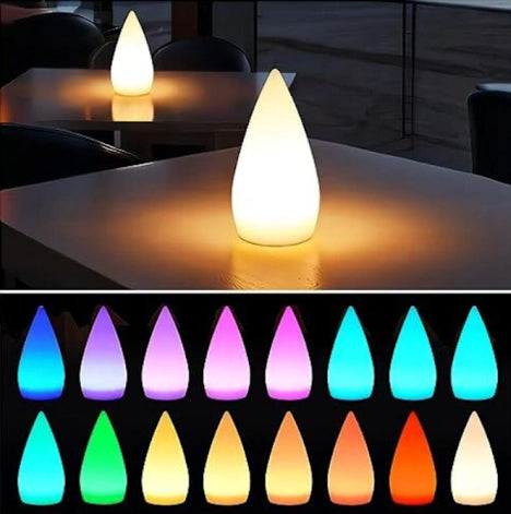 Rechargeable LED Sauna Lamp Wireless Dimmable with Remote Control 16 RGB Colors IP54 Waterproof White Outdoor Table Lamp for Bedside-TL