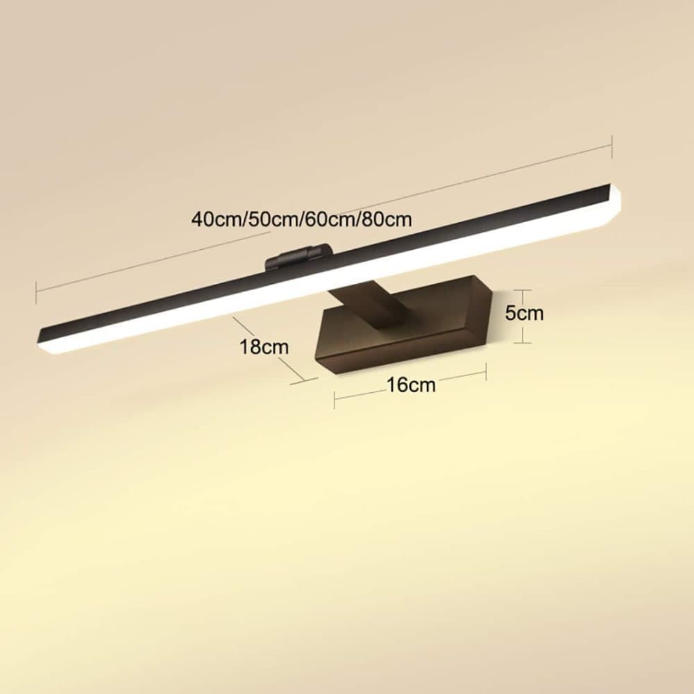 Wall light LED for mirror, adjustable wall light 40-50 cm for bathroom, wardrobe and toilet