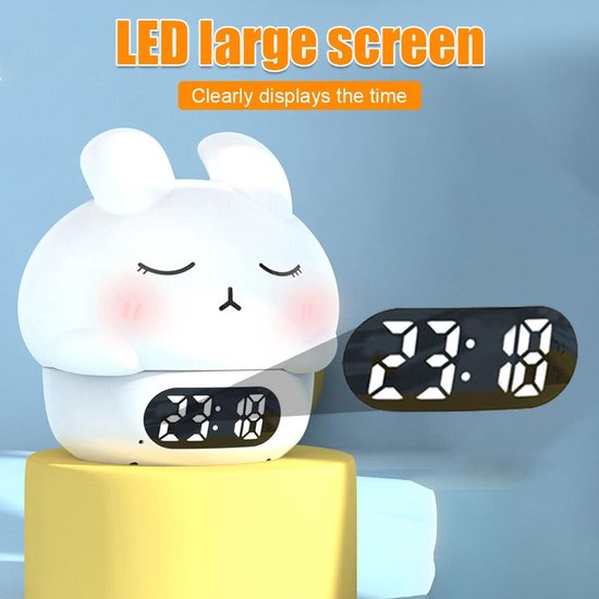 Children's night light - table lamp for bedroom - cute rabbit shape - cartoon bedside lamp - baby night light (blue)