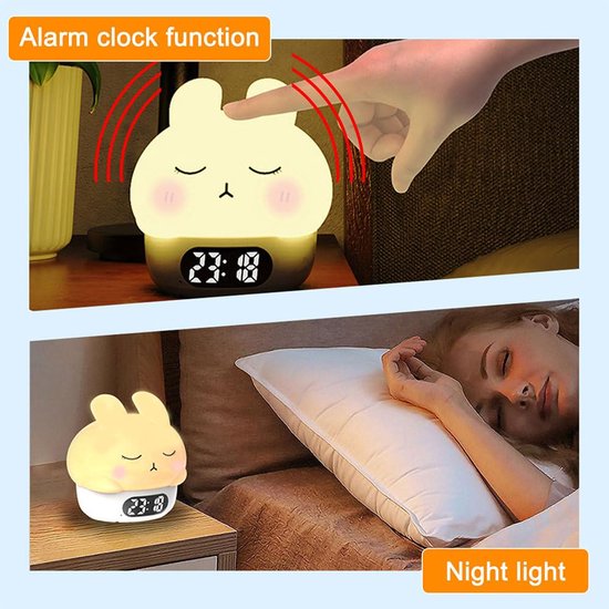 Children's night light - table lamp for bedroom - cute rabbit shape - cartoon bedside lamp - baby night light (blue)