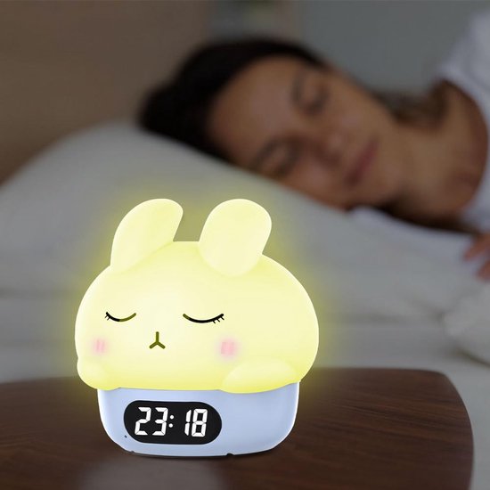 Children's night light - table lamp for bedroom - cute rabbit shape - cartoon bedside lamp - baby night light (blue)
