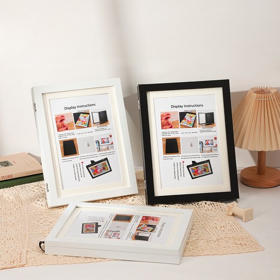 Interchangeable frame - children's drawing - Interchangeable frame A4 - Children's artwork - children's drawings interchangeable frame - Photo frame Poster frame Wall frame - Gift - White