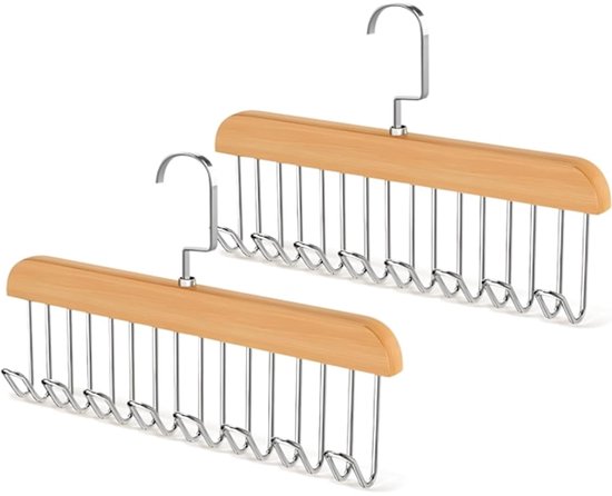 Non-slip hangers for coats, underwear, sweaters and vests - including 8 hooks (pack of 2)