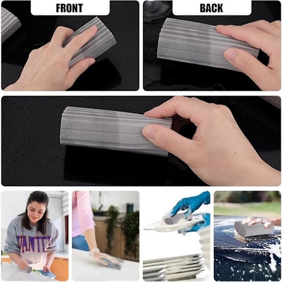 Dust Removal Sponges - Double-Sided Sponges for Wet Cleaning - Dust Removal Cloths - Reusable Sponges for Wet Cleaning - 2-Pack