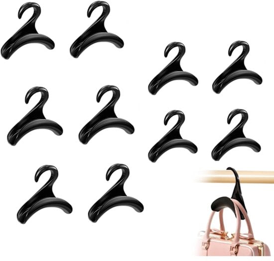 Clothes hanger - Wardrobe - Handbag organizer - Hook rack organizer for handbags and backpacks - 10 pieces
