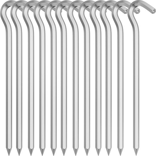 Tent peg - 8 cm / 7 inch - Metal aluminum awning peg - Camping peg Tent anchor - Silver