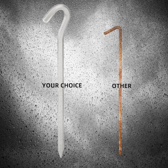 Tent peg - 8 cm / 7 inch - Metal aluminum awning peg - Camping peg Tent anchor - Silver