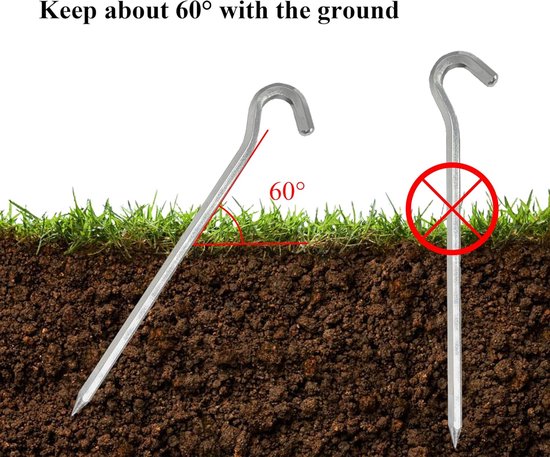 Tent peg - 8 cm / 7 inch - Metal aluminum awning peg - Camping peg Tent anchor - Silver