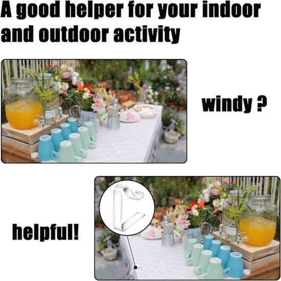 Transparent tablecloth clips - windproof tablecloth clips - Christmas family wedding party tablecloth clips - 24 pieces