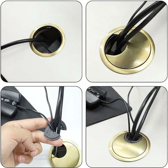 Desk Cable Hole Cover - Wireless Computer Cable Box - Cable Hole Cover - Furniture Accessories Round Cable Hole Cover - Decorative Ring