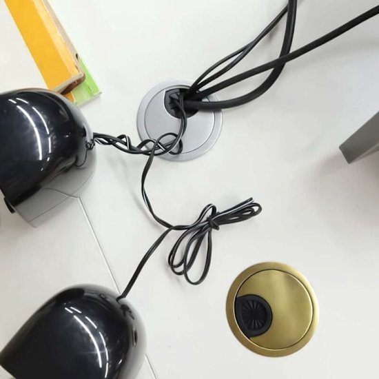 Desk Cable Hole Cover - Wireless Computer Cable Box - Cable Hole Cover - Furniture Accessories Round Cable Hole Cover - Decorative Ring