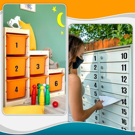 Letterbox stickers - Stickers - Number stickers - Self-adhesive labels - Waterproof door stickers - Suitable for windows, doors, cars and trucks (black) 6 sheets 4 inch