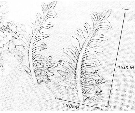 Curtain Hook - Leaf Curtain Wall Hook - Curtain Accessory - Set of 2 (Gold)