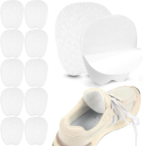 Felt sole - 5 pairs of felt tongue pads - Soft, adhesive tongue pads - Non-slip tongue pads - Tongue pads - Large - White