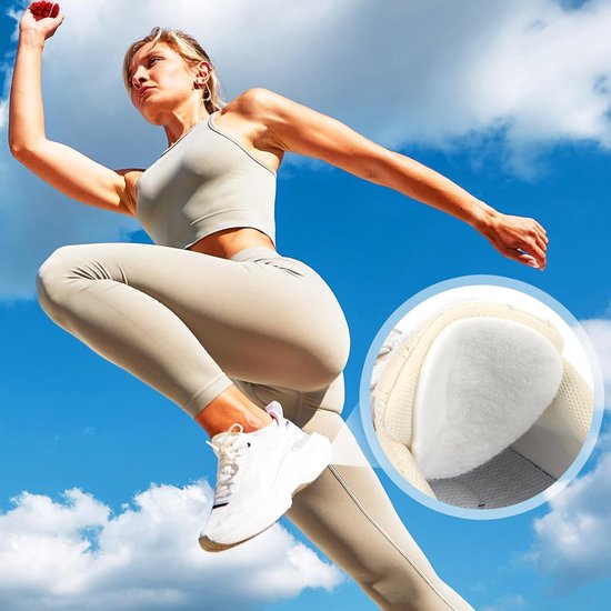 Felt sole - 5 pairs of felt tongue pads - Soft, adhesive tongue pads - Non-slip tongue pads - Tongue pads - Large - White